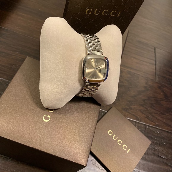GUCCI Bronze Dial G-Gucci 125.5 Series Stainless Steel Women's Wrist Watch - Picture 3 of 7